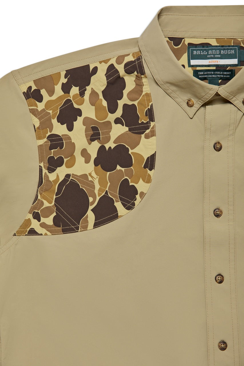 Active+ Feldhemd in Desert Tan/Original Camo
