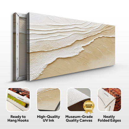 Neutral Ocean Waves Wall Art