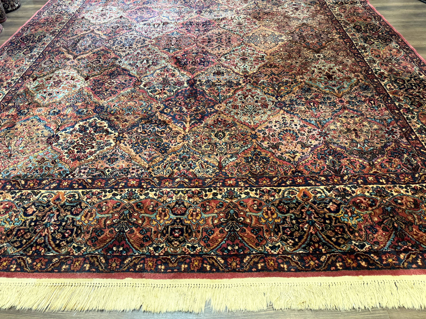 10x18 Karastan Multicolor Panel Kirman Rug #717, Palace Size Wool Discontinued Original 700 Series