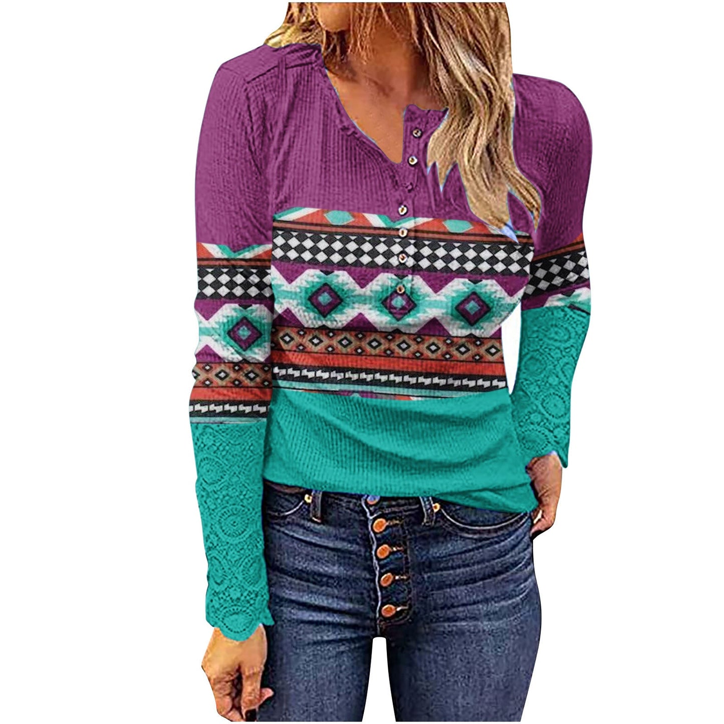 Desert Sunset Cowgirl Knit Top