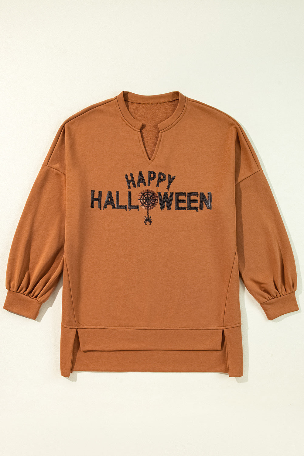 Bluzka z długim rękawem z cekinami Happy Halloween
