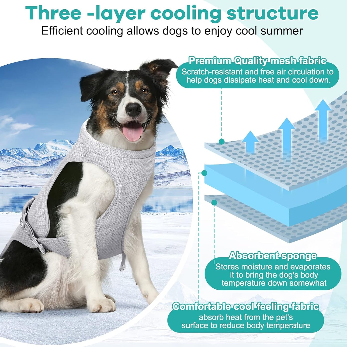 Breathable Dog Cooling Vest Harness