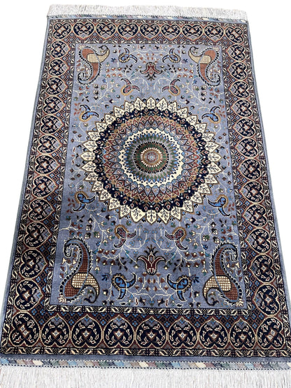 Hand-Knotted Parak Rug – Gray, 40” x 60” | Afghan Wool Rug