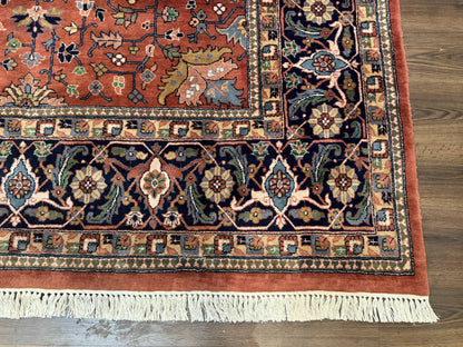 Indo Persian Heriz Rug 10x15, Allover Pattern, Large Wool Handmade Rug