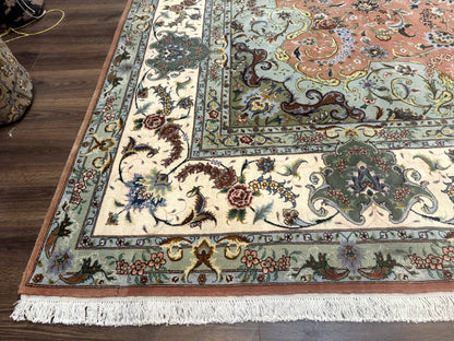 Palace Size Persian Tabriz Rug 12x17, Medallion Carpet, Fine 250 KPSI, Stunning