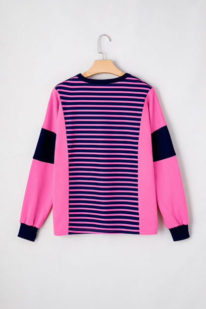 Luźna bluzka Haven Stripe z długim rękawem