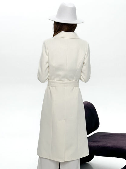 Manteau long classique en laine de cachemire Aman