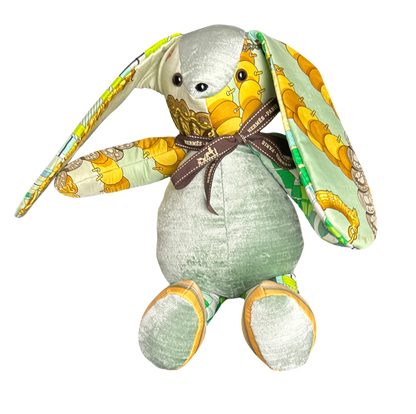 Vintage Silk Scarf Patchwork Bunny