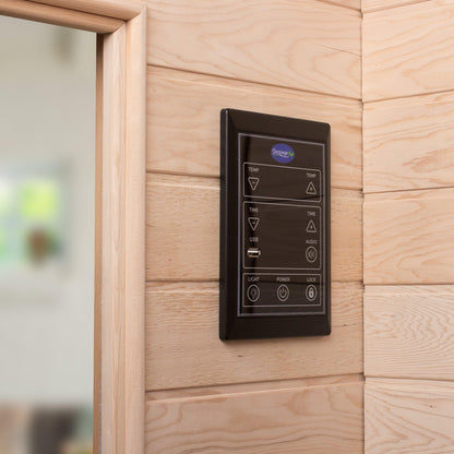 Sauna de Infravermelhos de Carbono para 2 Pessoas - Sauna de Madeira de Tsuga Canadense - 1700 Watts - Áudio Premium