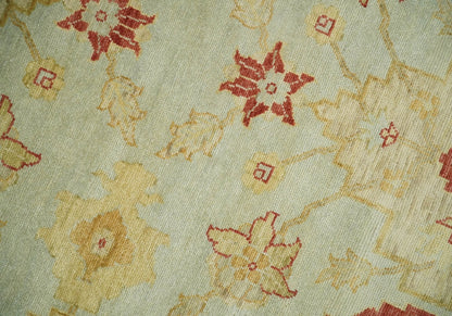 8x10 Fine Hand Knotted Beige and Rust Traditional Vintage Persian Antique Wool Rug | AGR36