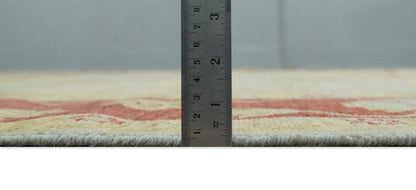 8x10 Fine Hand Knotted Beige and Rust Traditional Vintage Persian Antique Wool Rug | AGR36