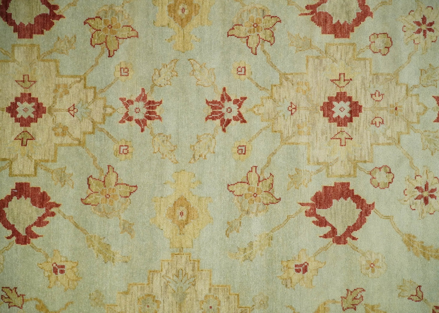 8x10 Fine Hand Knotted Beige and Rust Traditional Vintage Persian Antique Wool Rug | AGR36