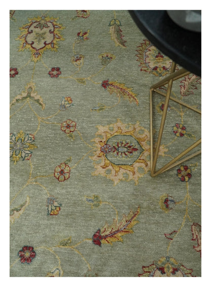 8x10 Fine Hand Knotted Silver and Black Muted Antique Traditional Vintage Persian Wool Rug | AGR45