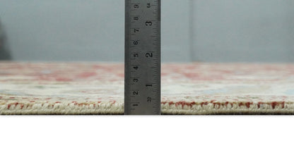 8x10 Fine Hand Knotted Rust and Ivory Traditional Vintage Persian Style Antique Wool Rug | AGR20