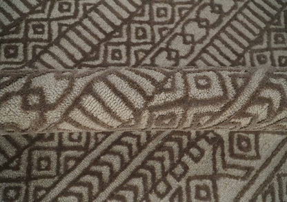 8x10 Hand Tufted Ivory and Bronze Stripes Pattern Rug Multi Size Living Room and Bedroom Rug | TRD6530810S