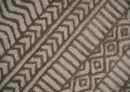 8x10 Hand Tufted Ivory and Bronze Stripes Pattern Rug Multi Size Living Room and Bedroom Rug | TRD6530810S