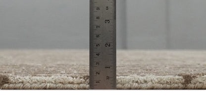 8x10 Hand Tufted Ivory and Bronze Stripes Pattern Rug Multi Size Living Room and Bedroom Rug | TRD6530810S