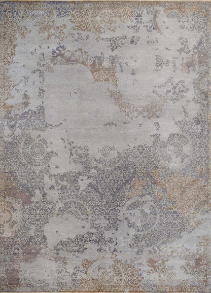 8x10 Rug | Modern Handmade Wool blended viscose Area Rug | TRD1634810