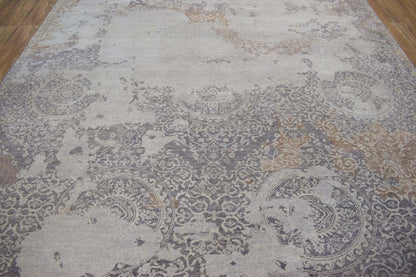 8x10 Rug | Modern Handmade Wool blended viscose Area Rug | TRD1634810