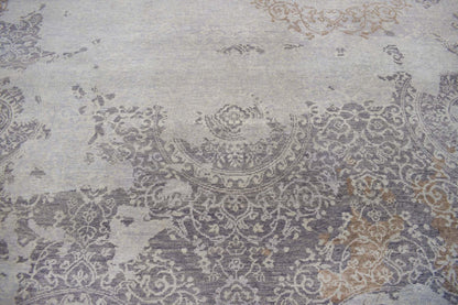 8x10 Rug | Modern Handmade Wool blended viscose Area Rug | TRD1634810