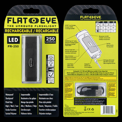 FLATEYE™ Rechargeable FR-250 Flashlight – 250 Lumens