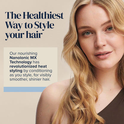 Bio Ionic Long Barrel Styler, rizador con tecnología de calor húmedo y NanoIonic MX, varita rizadora versátil con ajustes de calor ajustables, rizador de cabello con barril extendido