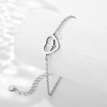 Women's ECG Titanium Steel Bracelet - Stylish Health Accessory in Gold and Silver for Women