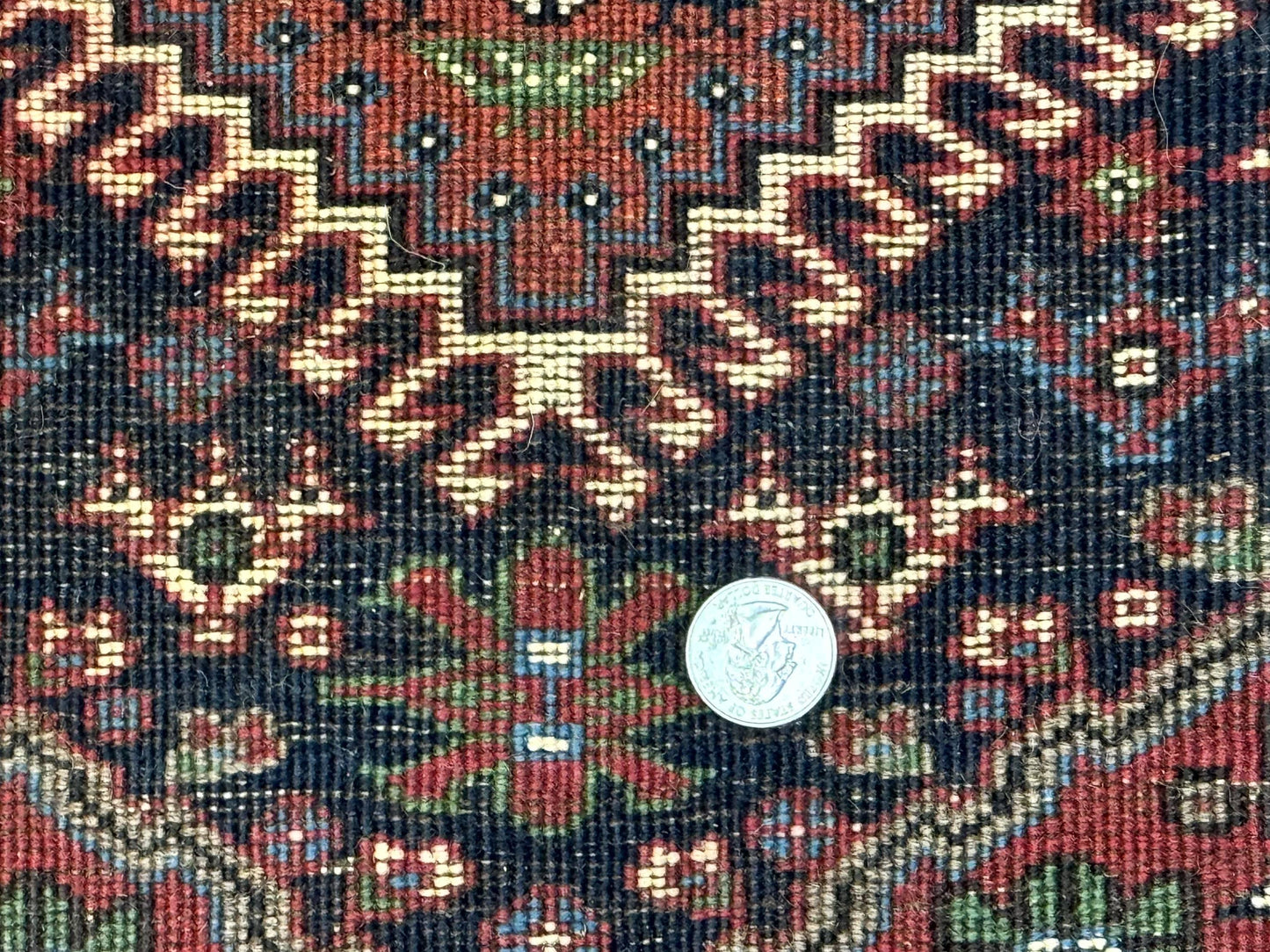 Persian Tribal Runner Rug 2.6 x 20 ft, Antique Persian Shiraz Carpet for Hallway, Colorful Navy Blue