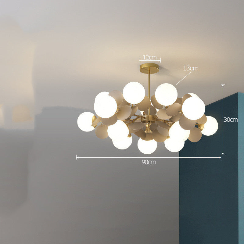 Nordický lustr moderní minimalistické osvětlení obývacího pokoje a ložnice