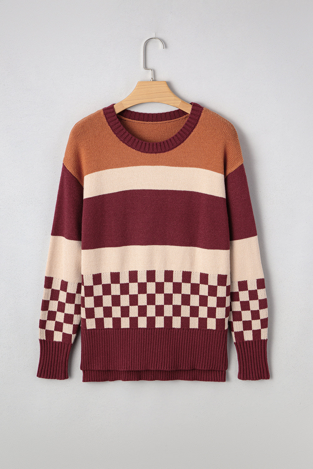 Noelle kariertes Strickpullover