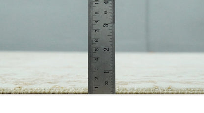 9x12 Fine Hand Knotted Beige and Brown Traditional Vintage Persian Style Antique Wool and Silk Rug | AGR46