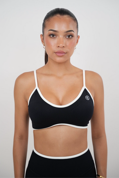 Passion is Power Black Sports Bra