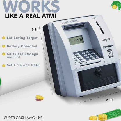 ATM Piggy Bank | Interactive Digital Money Box with Password and Coin Slot 2