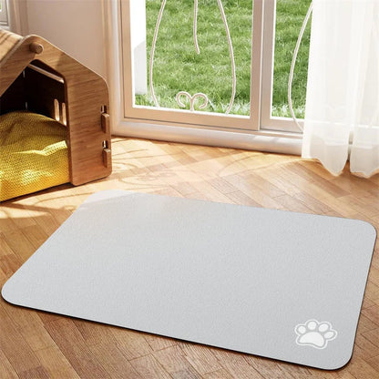 Absorbent Pet Placemat | Quick-Dry Floor Protection for Easy Cleaning 0