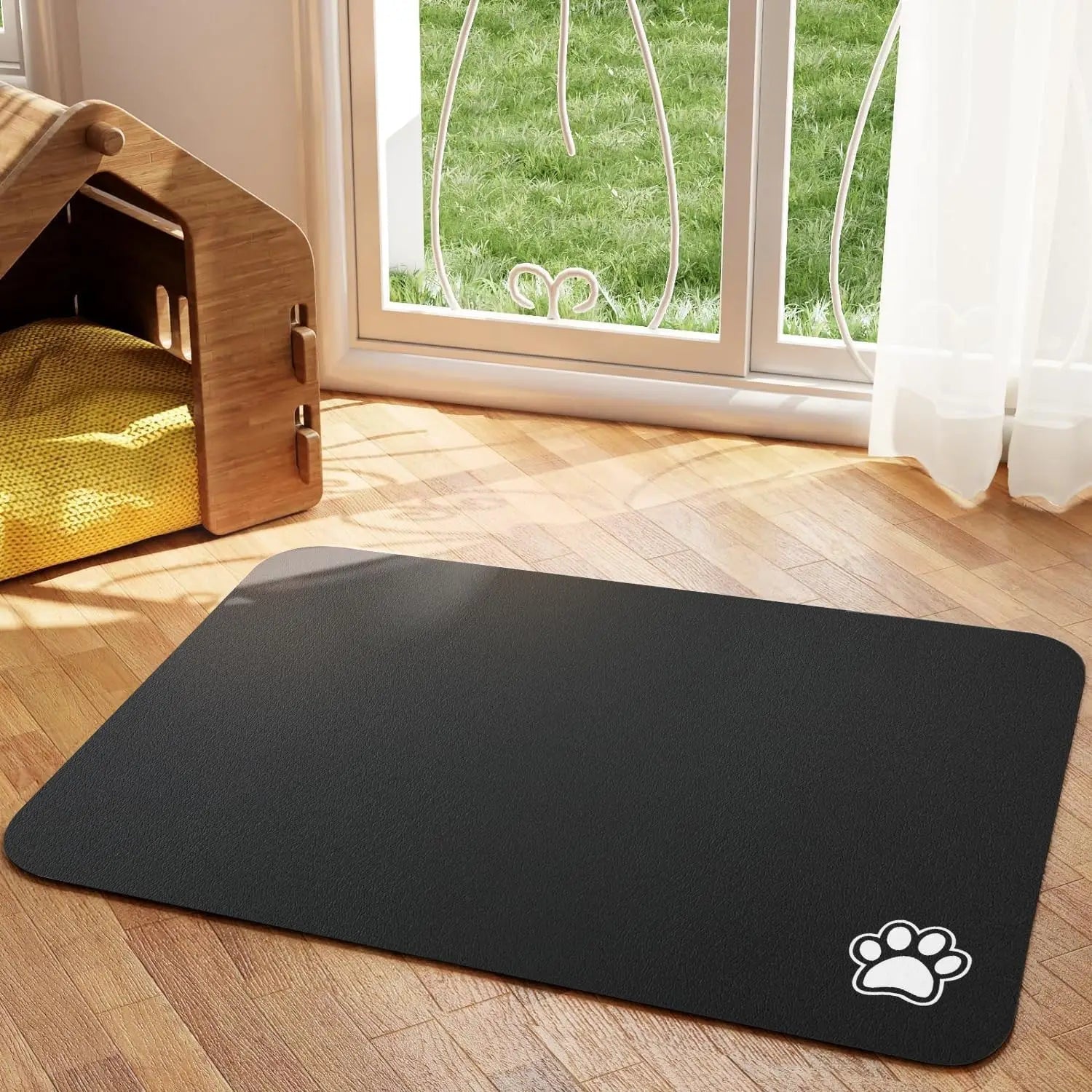 Absorbent Pet Placemat | Quick-Dry Floor Protection for Easy Cleaning 1