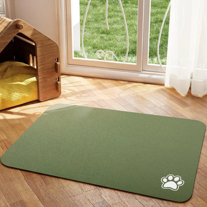 Absorbent Pet Placemat | Quick-Dry Floor Protection for Easy Cleaning 2