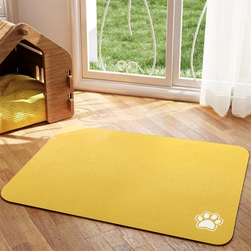 Absorbent Pet Placemat | Quick-Dry Floor Protection for Easy Cleaning 4