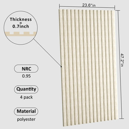 Akustisk 100% polyester veggpanel, 48x24x0.7 lydtette veggpaneler