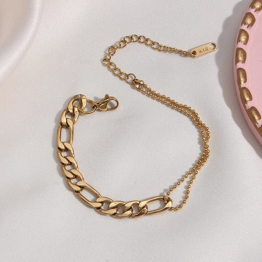 Adjustable Bracelet | Hypoallergenic 18K Gold Plated Stainless Steel 0