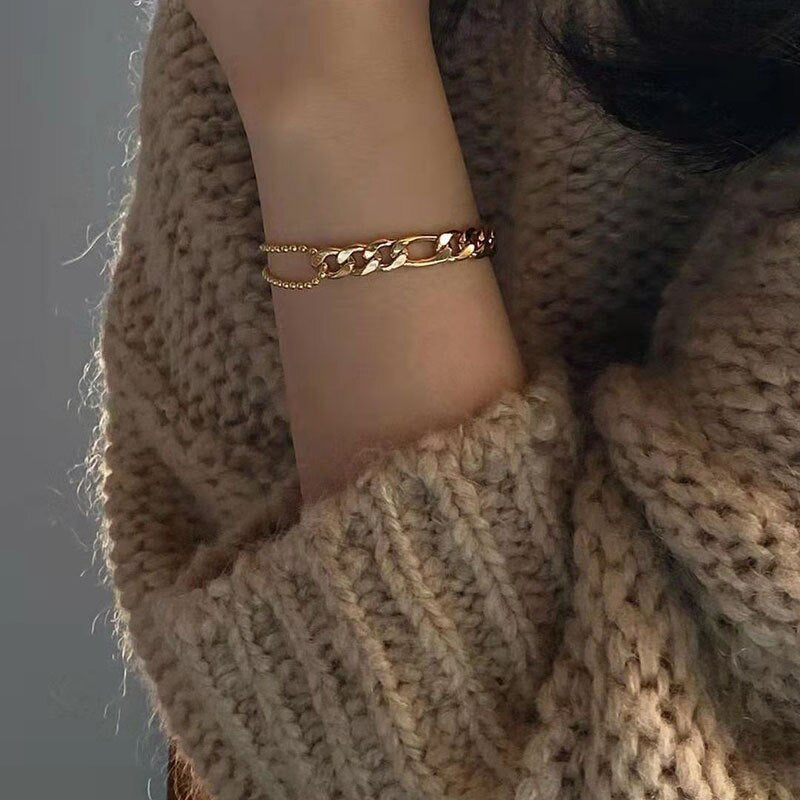 Adjustable Bracelet | Hypoallergenic 18K Gold Plated Stainless Steel 1