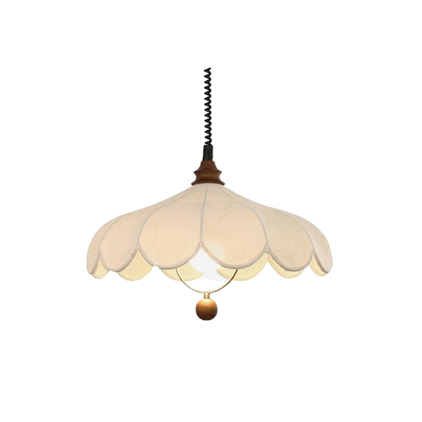 Adjustable Fabric Pendant Light | Elegant Flower Petal Design 1