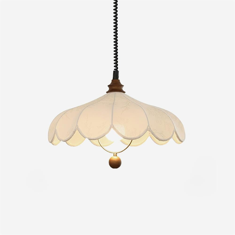 Adjustable Fabric Pendant Light | Elegant Flower Petal Design 2