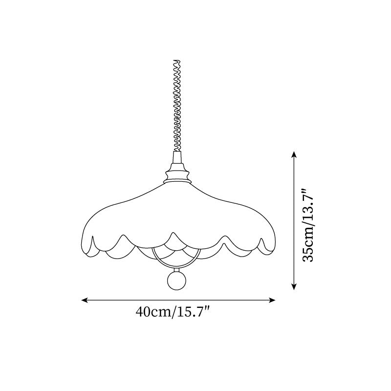 Adjustable Fabric Pendant Light | Elegant Flower Petal Design 3