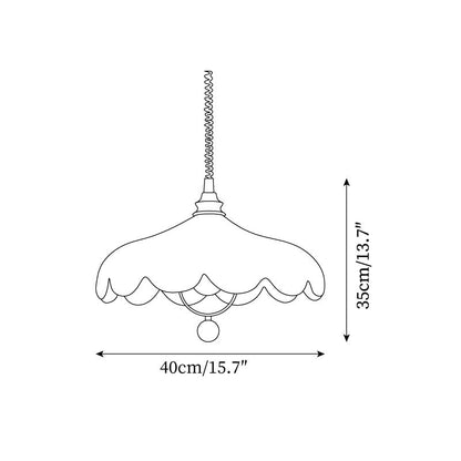 Adjustable Fabric Pendant Light | Elegant Flower Petal Design 3