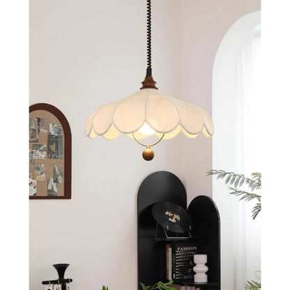 Adjustable Fabric Pendant Light | Elegant Flower Petal Design 6