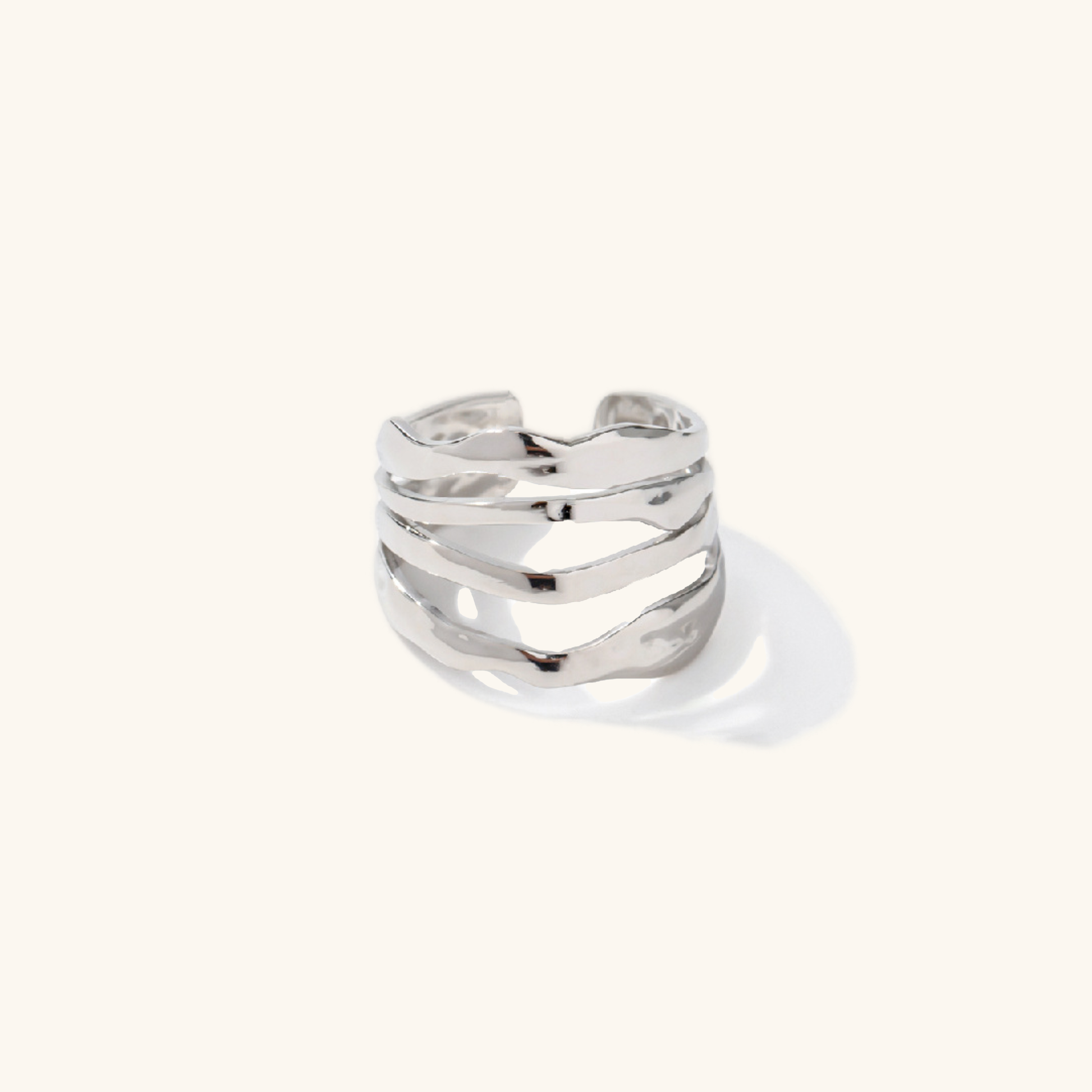 Adjustable Open-Ended Gold Ring | Durable Stainless Steel with 18k Gold Plating 3