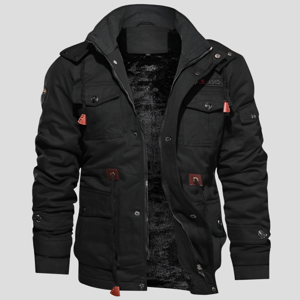 All-Weather Men's Jacket | Windproof with Fleece Lining for Warmth 0