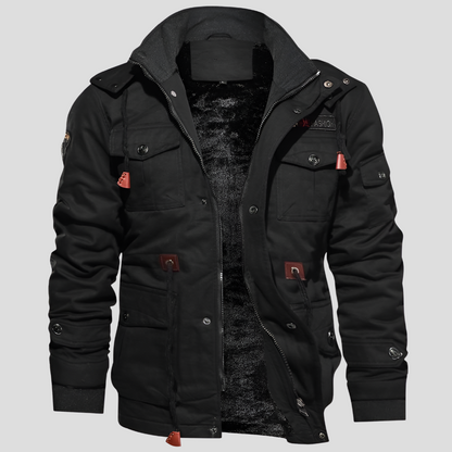 All-Weather Men's Jacket | Windproof with Fleece Lining for Warmth 0