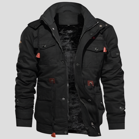 All-Weather Men's Jacket | Windproof with Fleece Lining for Warmth 0