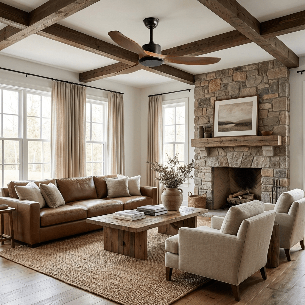 Amelia | Minimalist Ceiling Fan with Reversible Motor & Remote Control 4